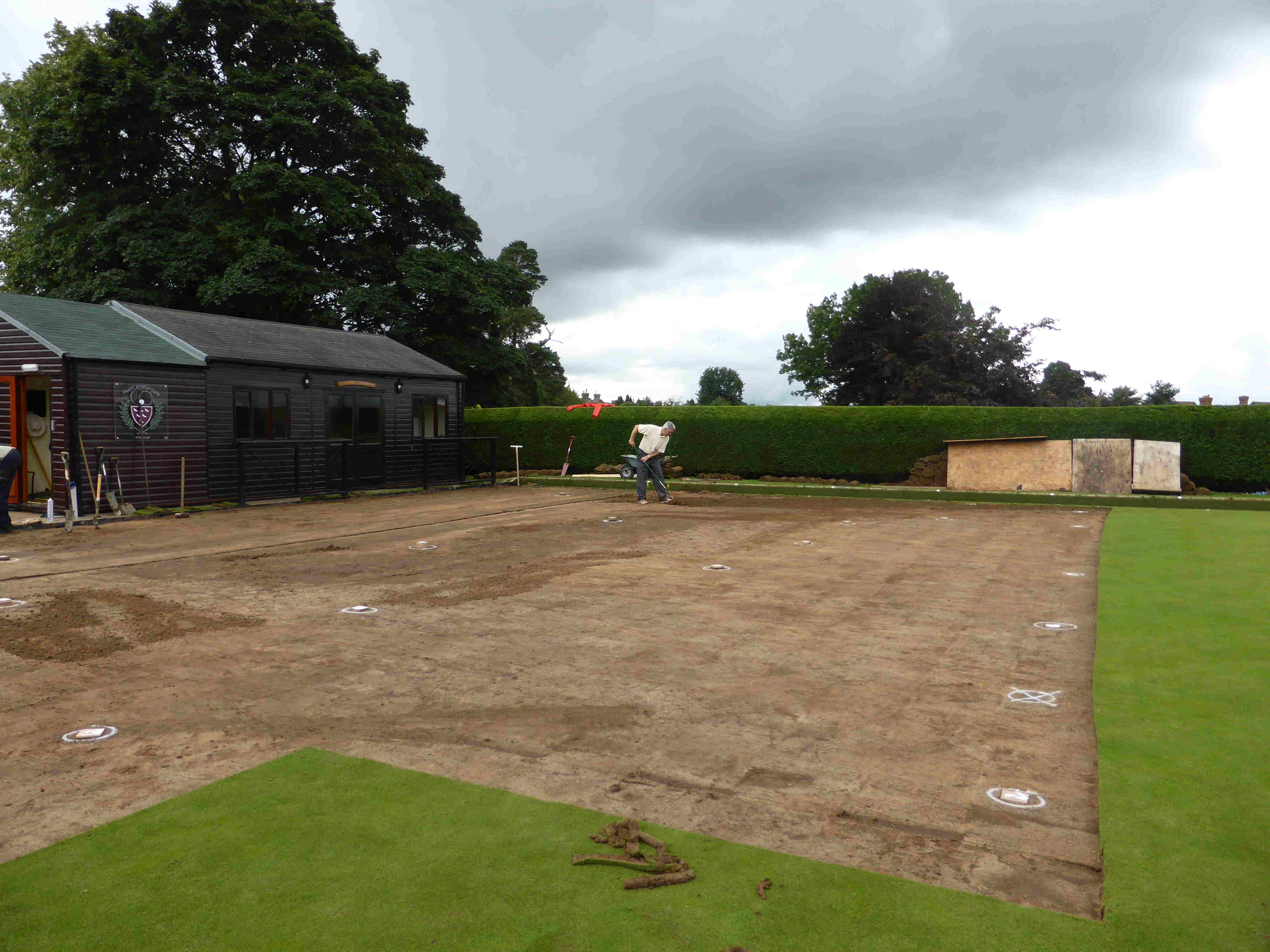 Green levelling - turf removed